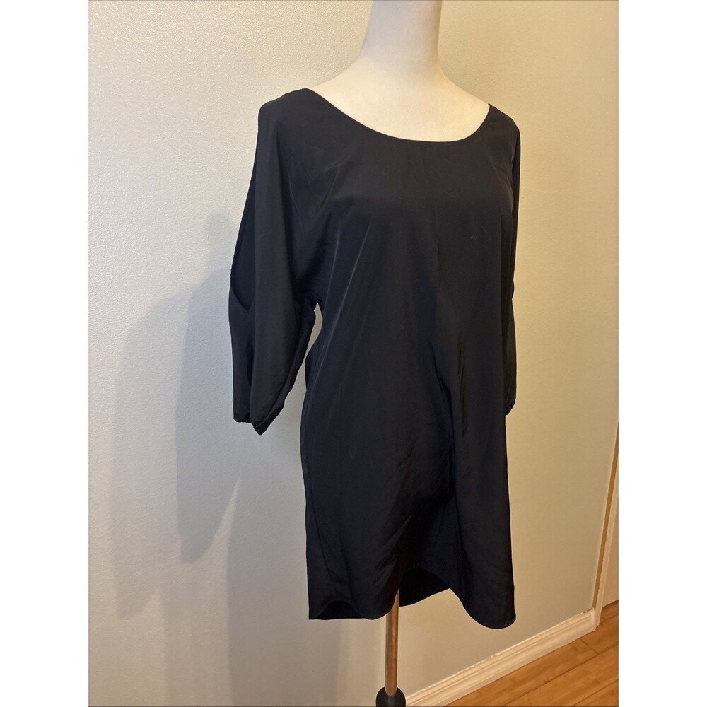 Express Womens Black Dolman Sleeve Midi Dress Size XS Scoop Neck Pencil